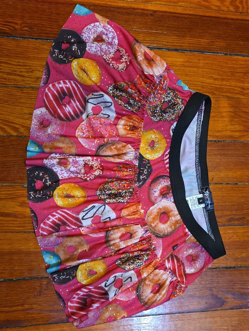 Sparkle Athletic Donut Print Running Skirt Size Small